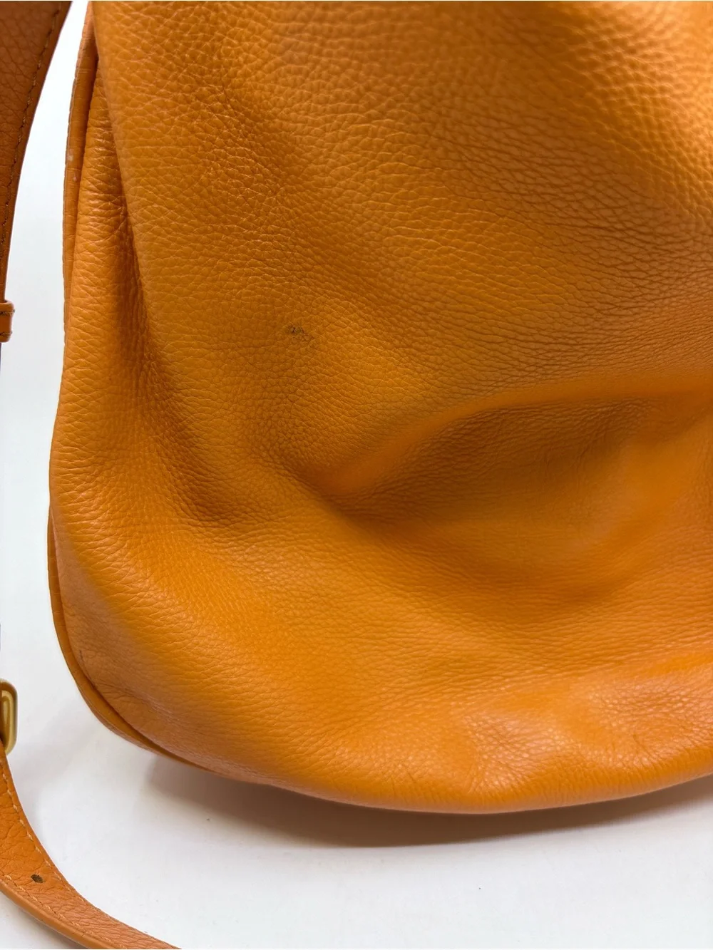 Vintage Marc By Marc Jacobs orange leather hobo bag with crossbody strap
